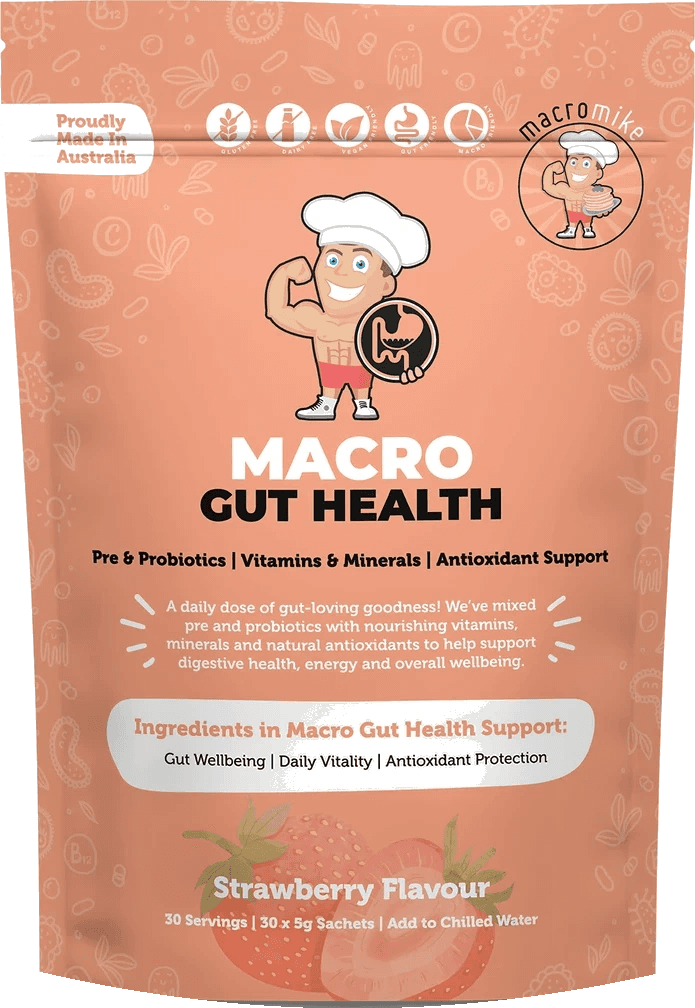 Macro Mike Macro Gut Health strawberry pouch