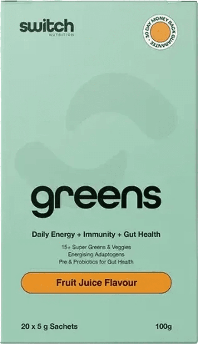 Switch Nutrition Greens fruit juice, box of 20 sachets