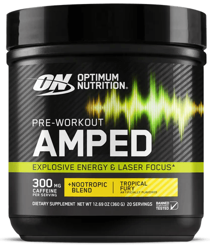 Optimum Nutrition Amped pre-workout tub