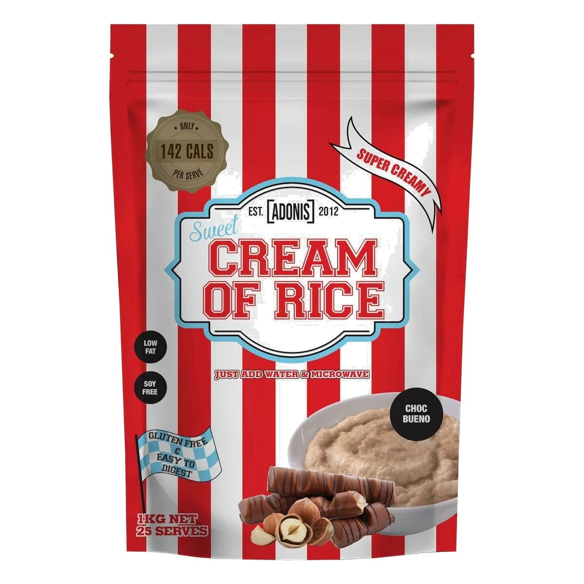 Adonis Cream Of Rice Choc Bueno 1kg 25 serve
