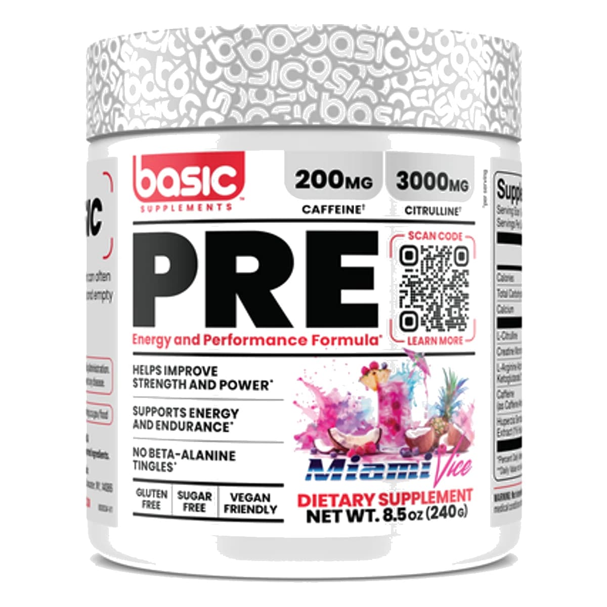Basic Supplements Pre-workout, Miami Vice