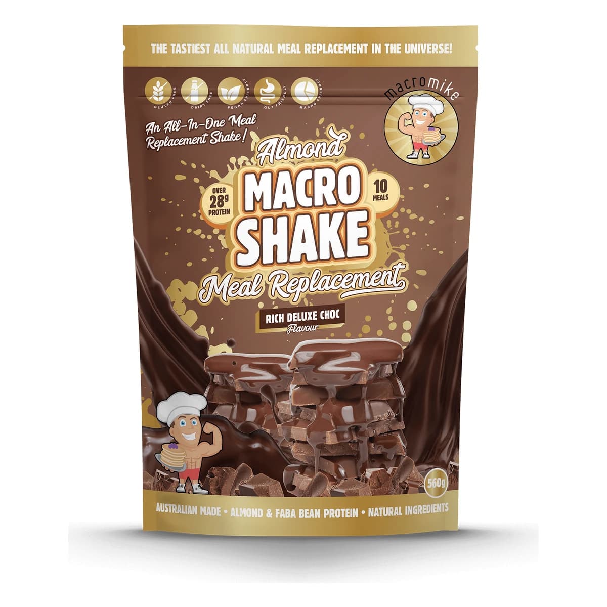 Macro Mike Meal Replacement Rich Deluxe Choc 560g