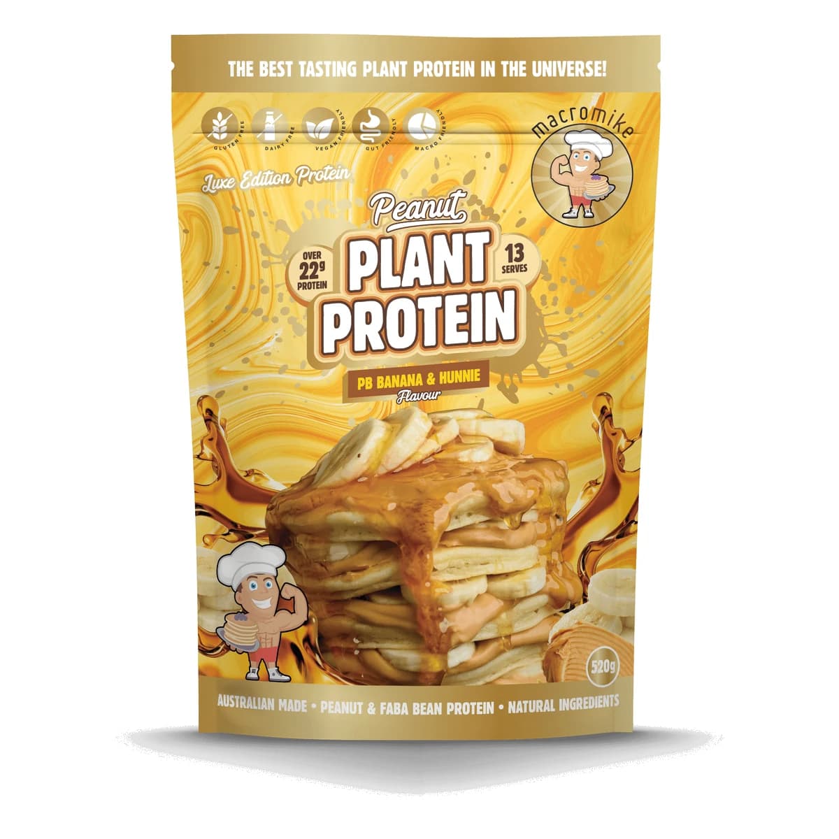 Macro Mike - PB Banana Hunnie - Peanut Plant Protein 520g