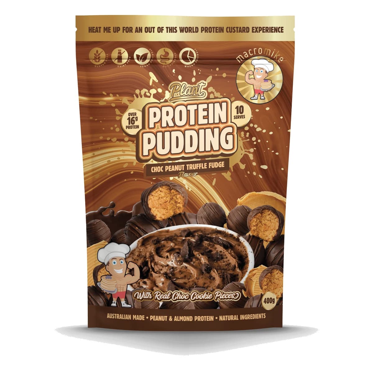 Macro Mike Chocolate Peanut Butter Truffle Plant Protein Pudding 400 g