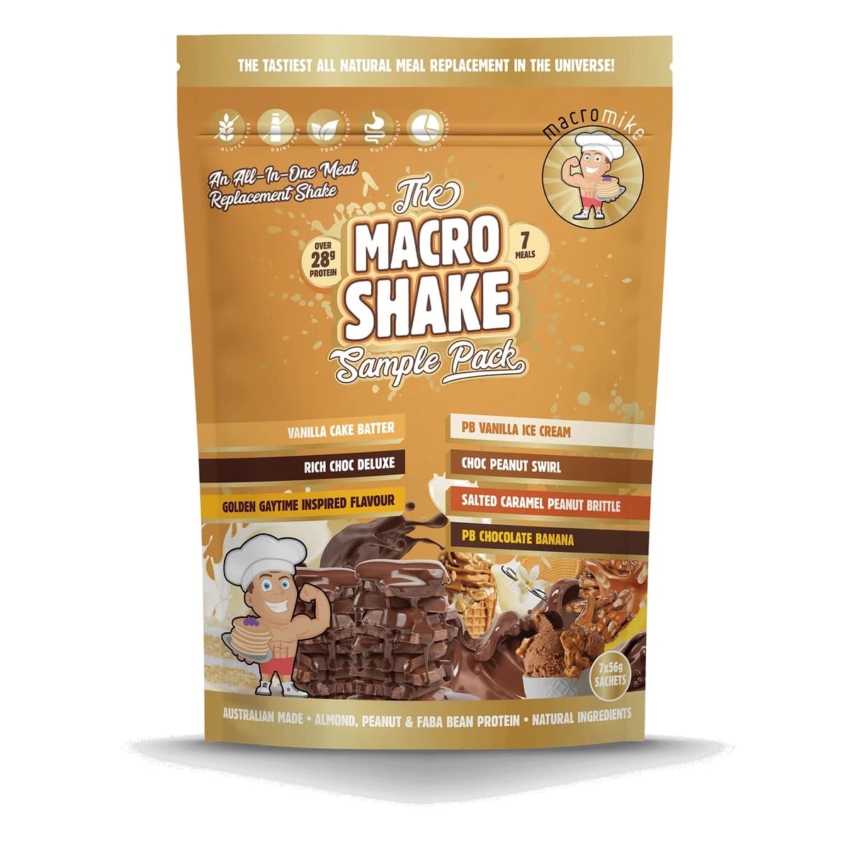 Macro Mike Shake SAMPLE PACK 7 x 56g