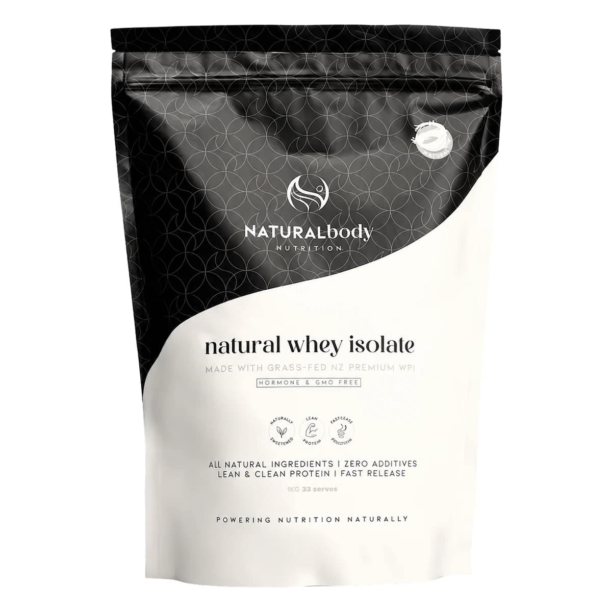 Natural Body Nutrition Whey Isolate Natural 1kg 33 Serves