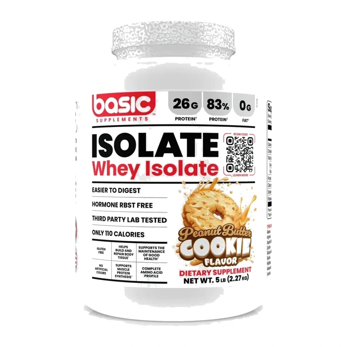 Basic Supplements Whey Isolate, Peanut Butter Cookie