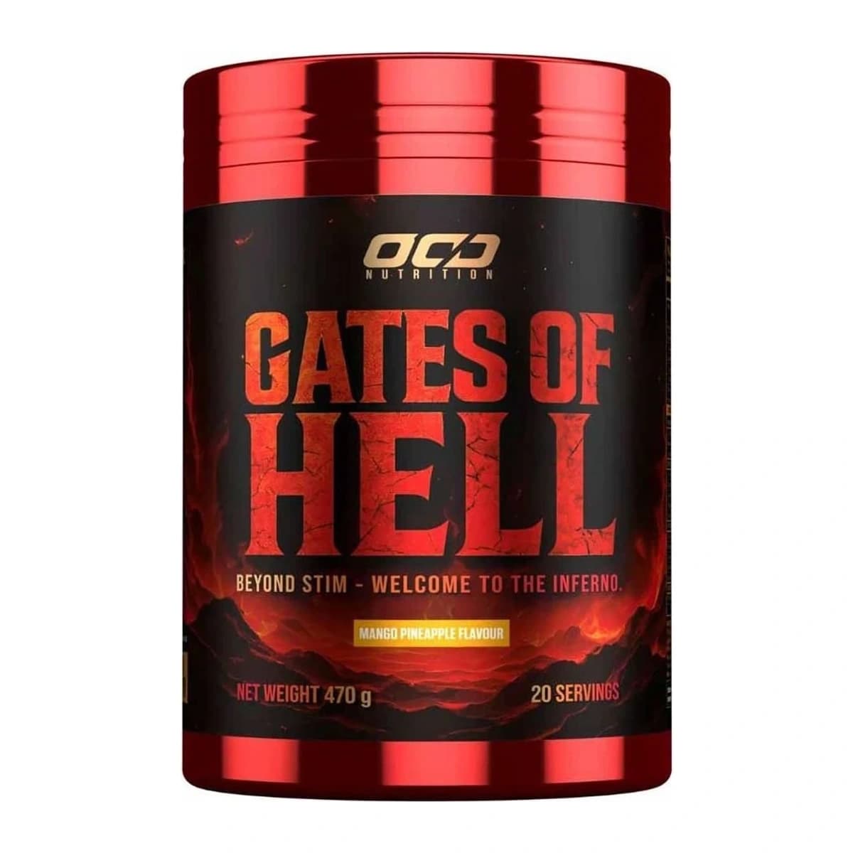OCD Gates Of Hell Pre Work Out Mango Pineapple 40 Serves