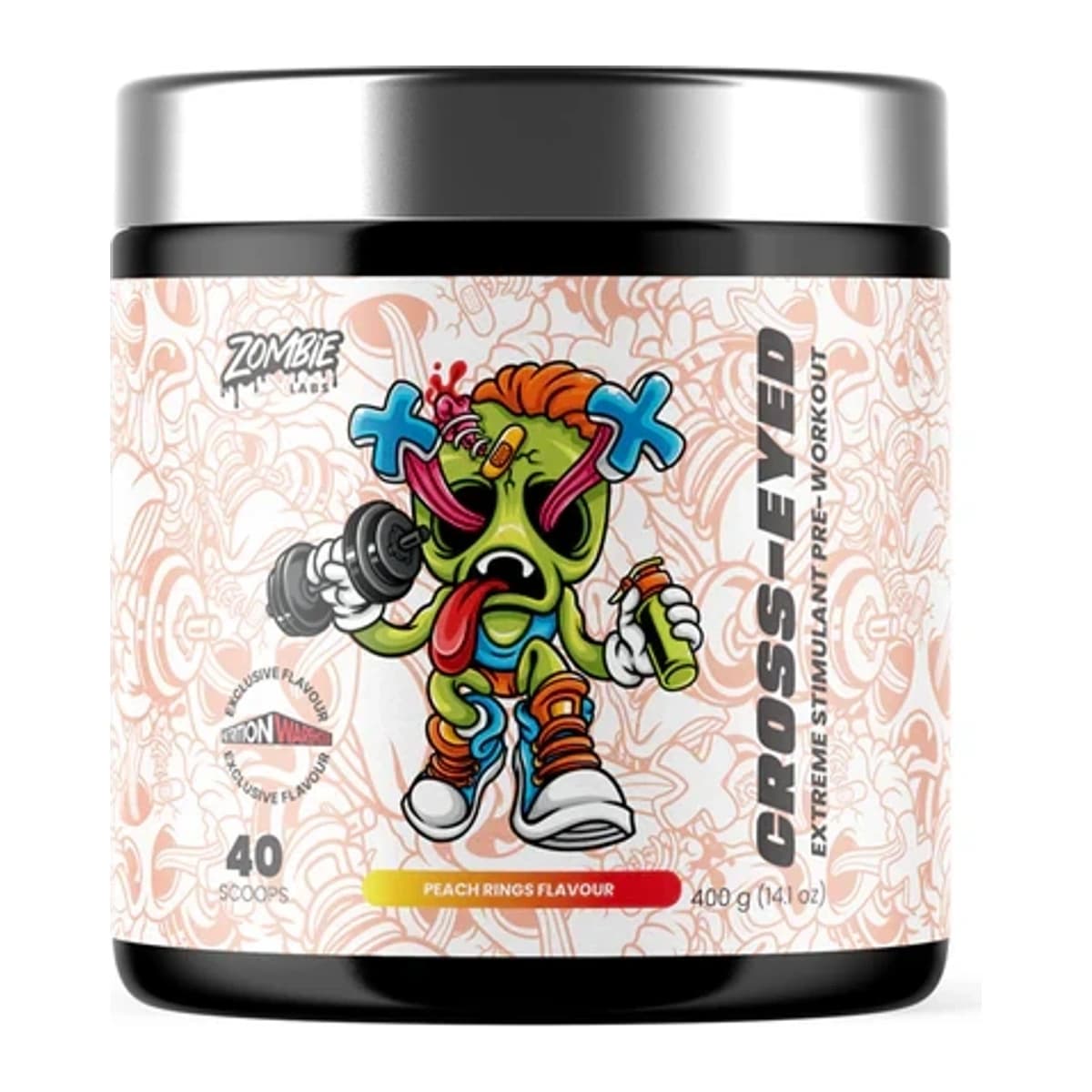 Zombie Cross Eyed Peach Rings 400g 40 Scoops