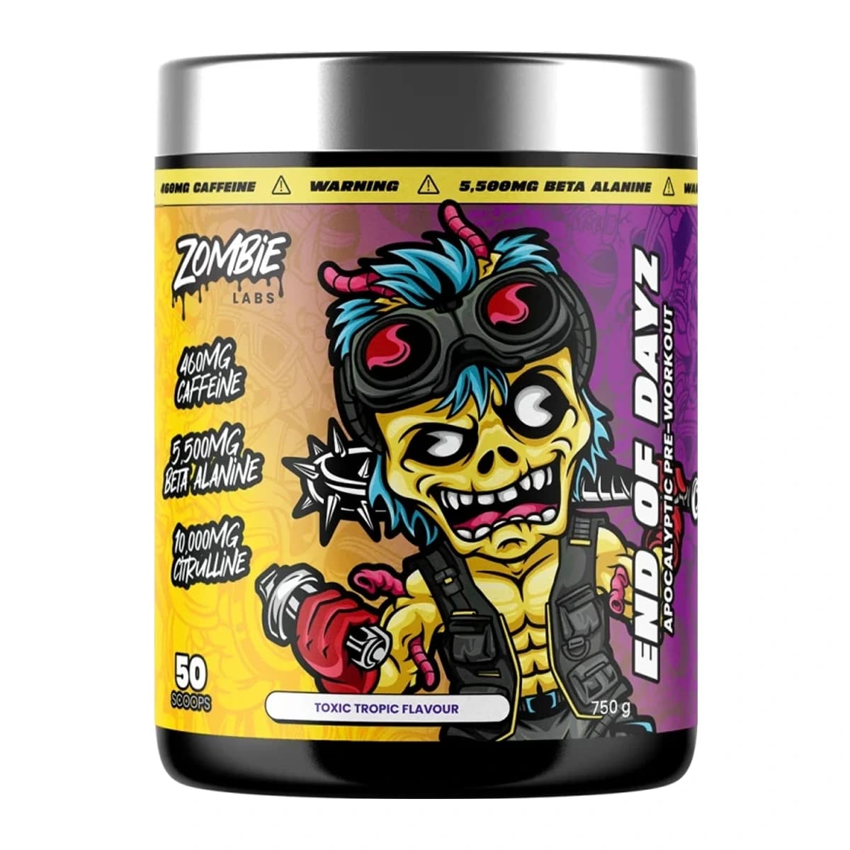 Zombie Labs End of Dayz (E.O.D) Extreme Apocalyptic Energy Pre-Workout Toxic Tropic 750g 50 Scoops