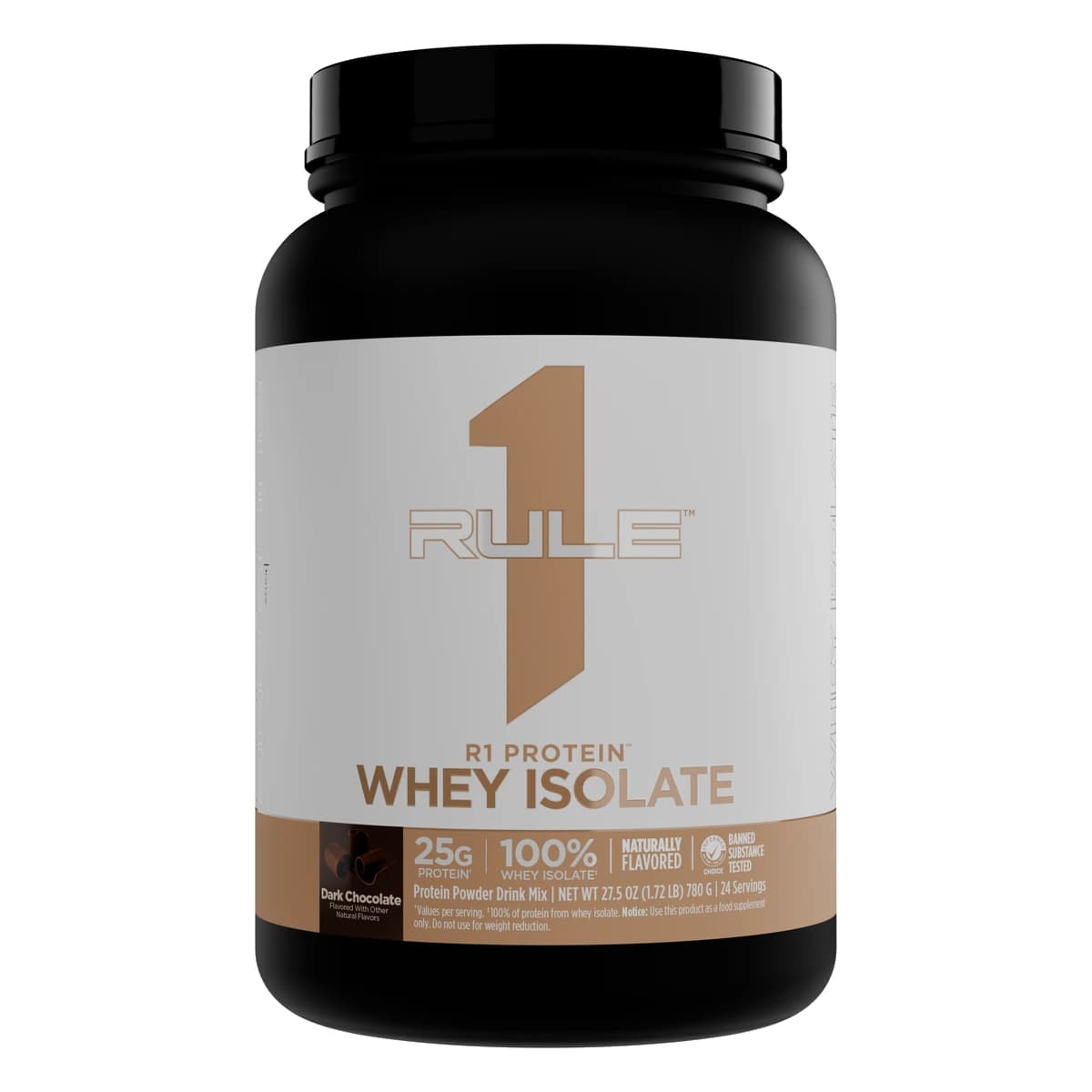 Rule 1 Protein Natural Dark Chocolate 780g 24 Serves