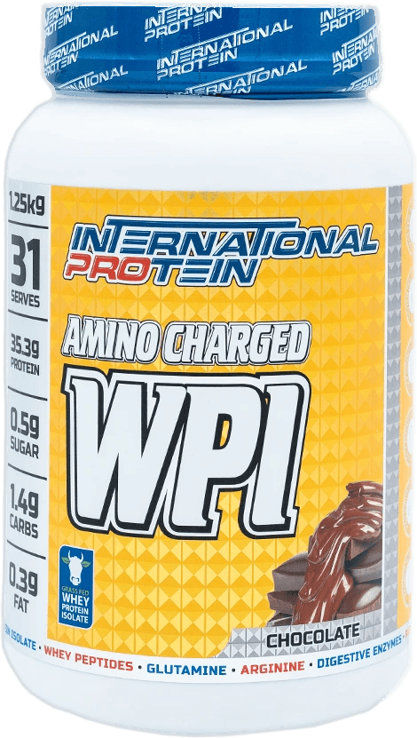International Protein Amino Charged WPI Chocolate tub