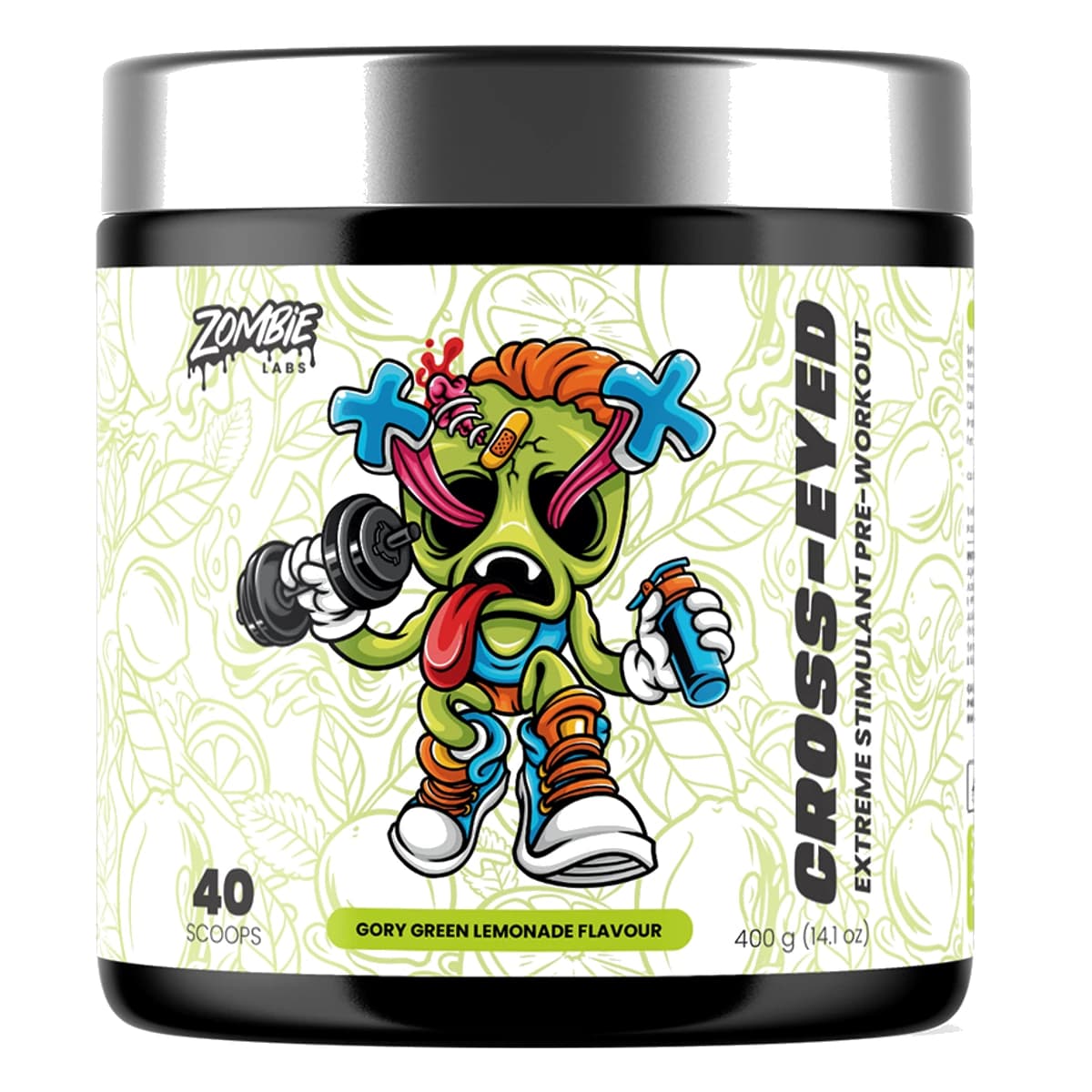 Zombie Labs Cross-Eyed Gory Green Lemonade 400g 40 Scoops