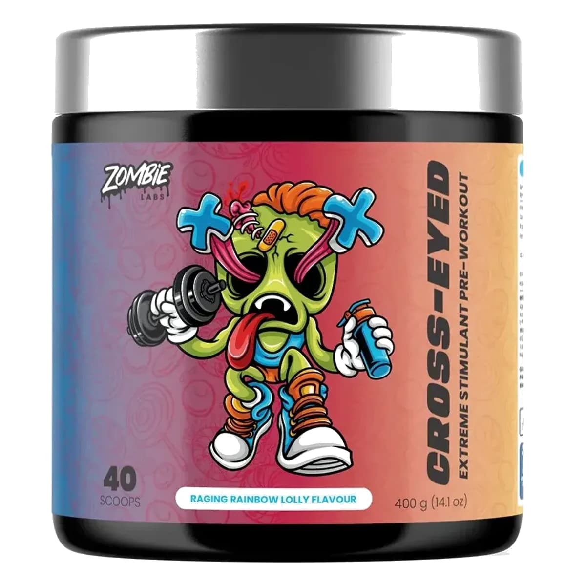 Zombie Labs Cross Eyed Raging Rainbow 400g 40 Scoops