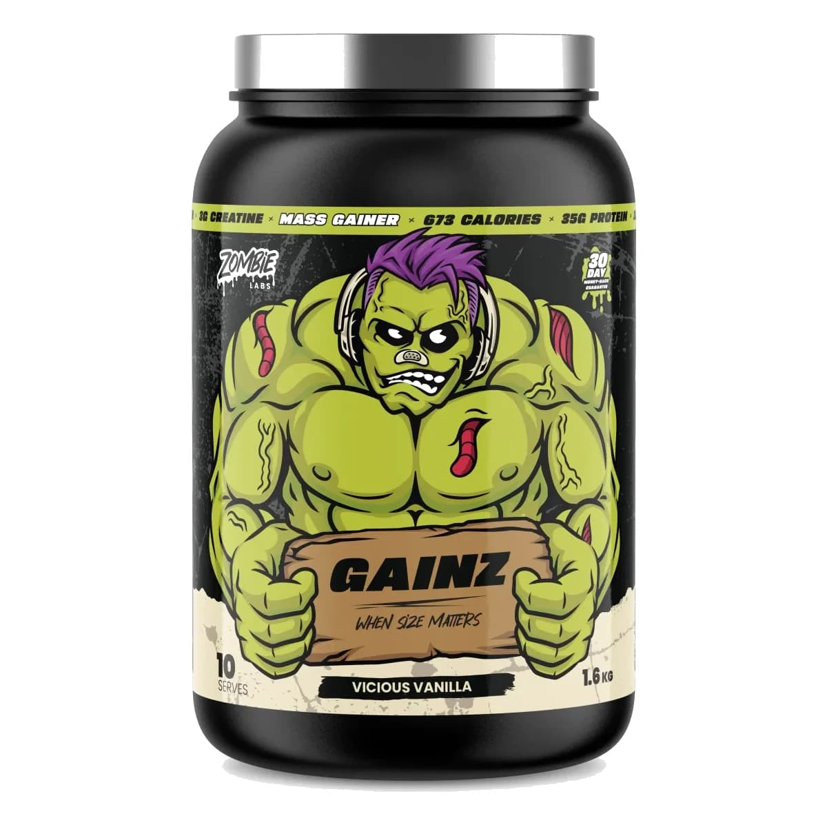 Zombie Labs Gainz Mass Gainer Creatine, Vicious Vanilla