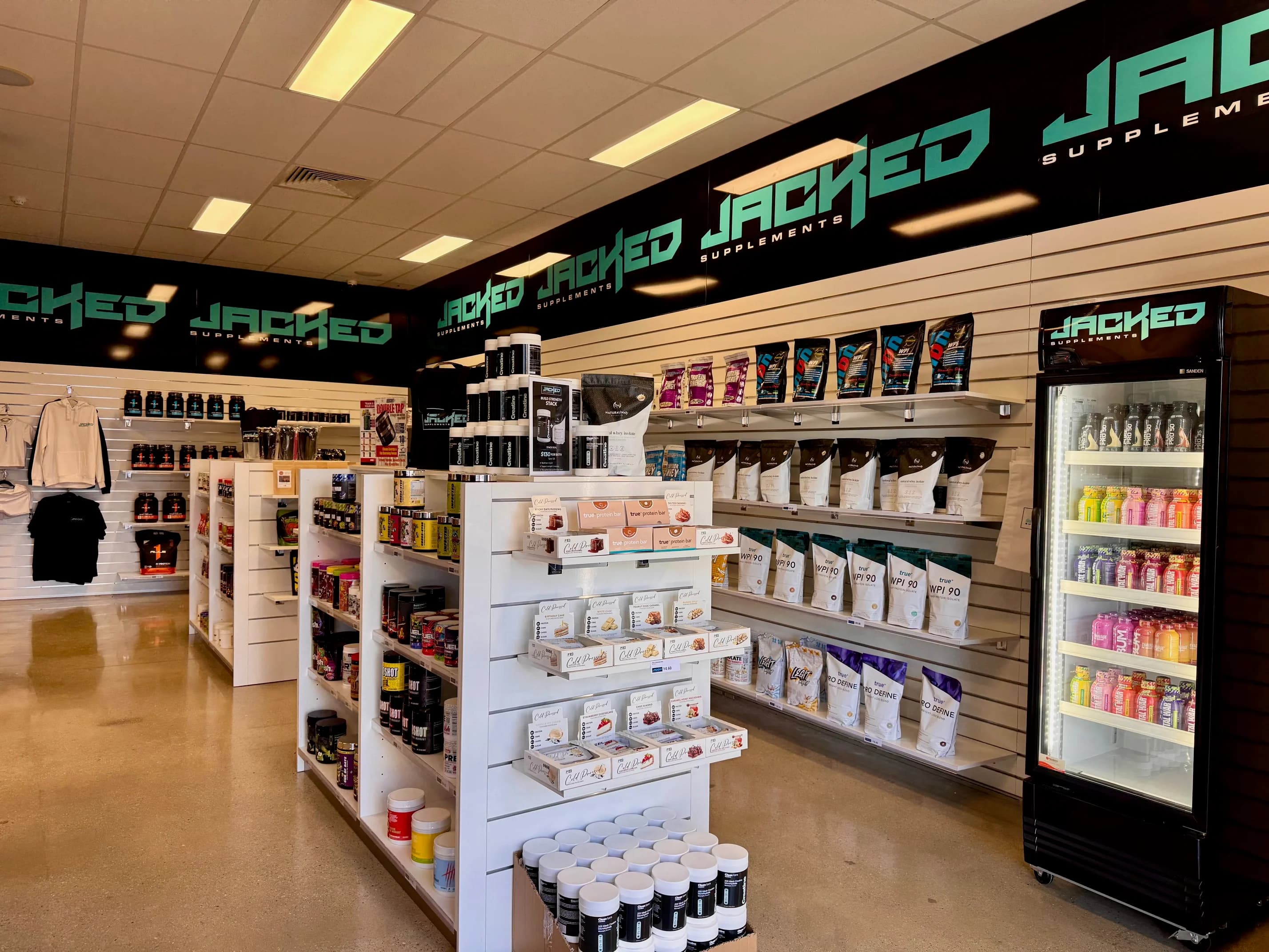 Inside the Jacked Supplements store in Port Kennedy