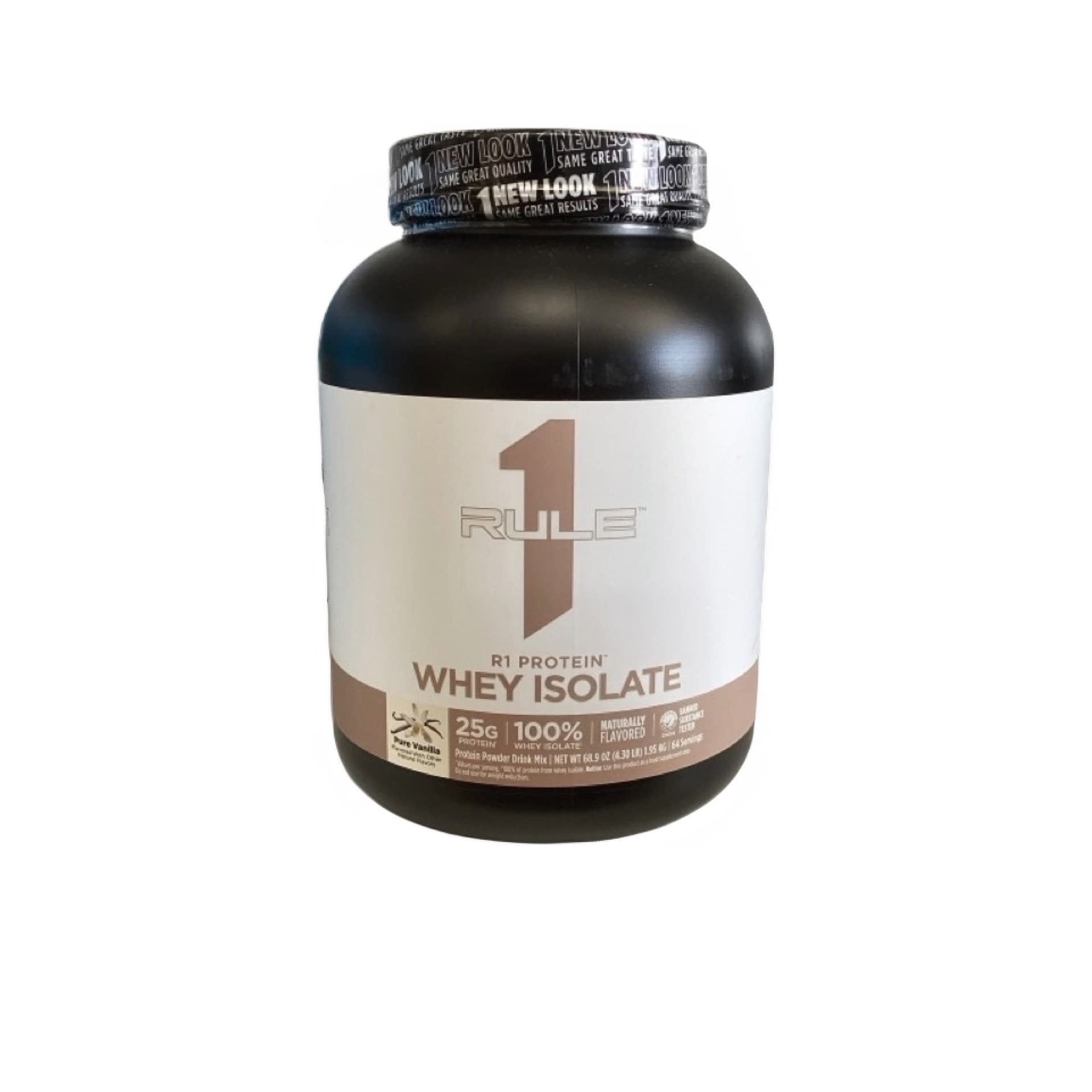 R1 PROTEIN WHEY ISOLATE NATURAL 64 SERV PURE VANILLA 4.30LB