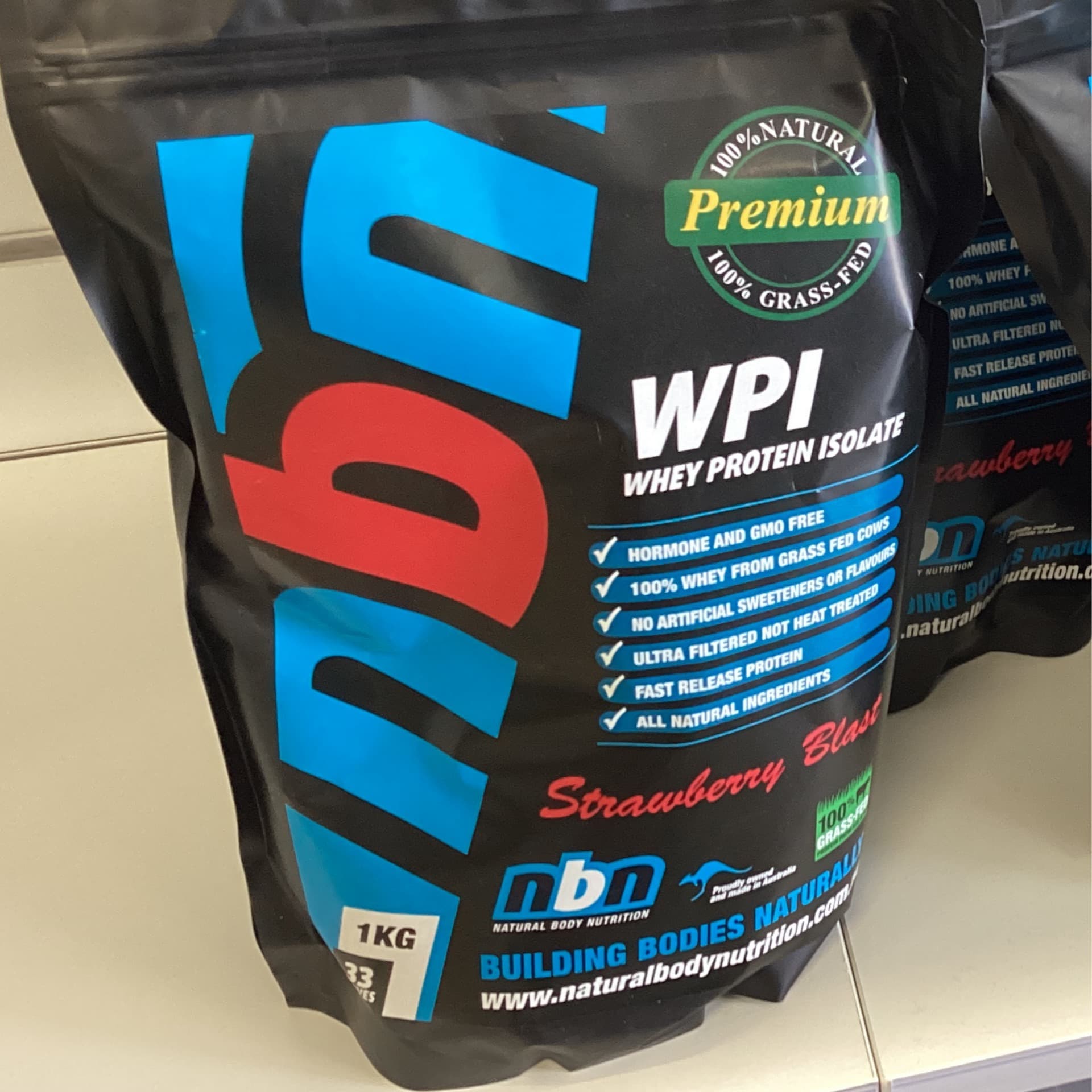 NBN WPI whey protein isolate - strawberry blast 1kg