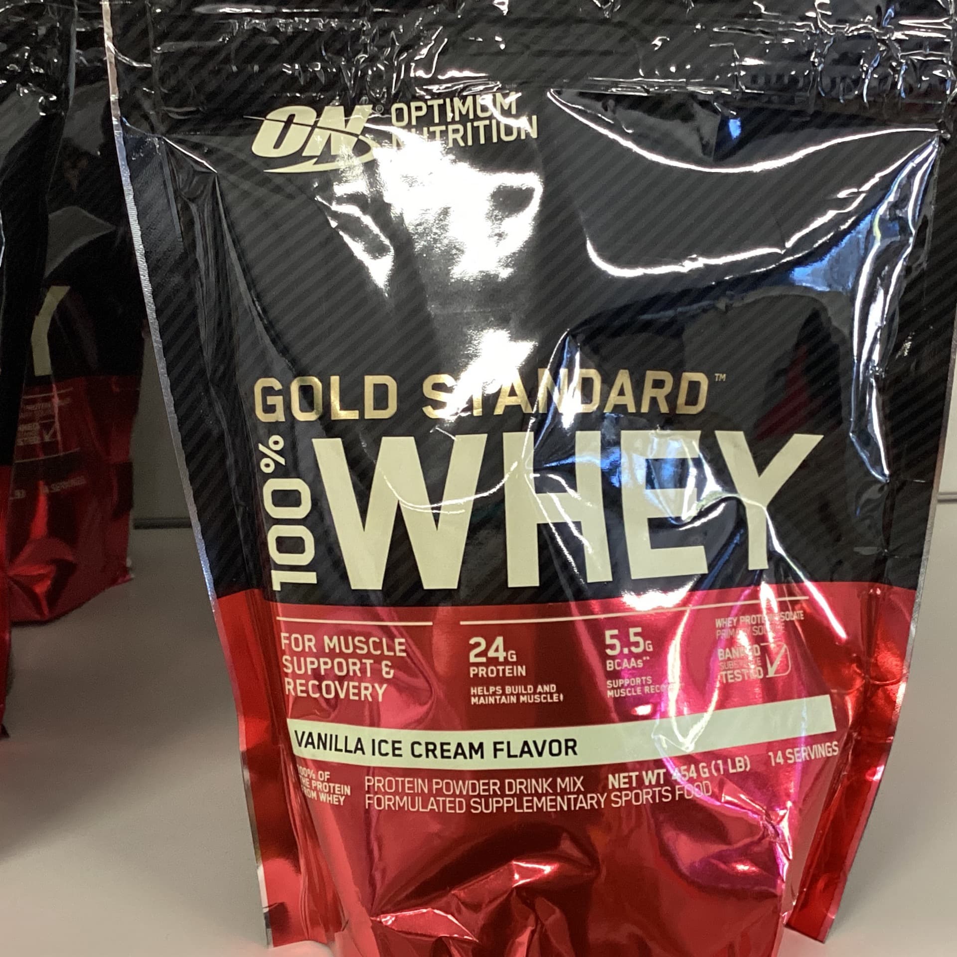 ON GOLD STANDARD 100% WHEY 454G VANILLA ICE CREAM