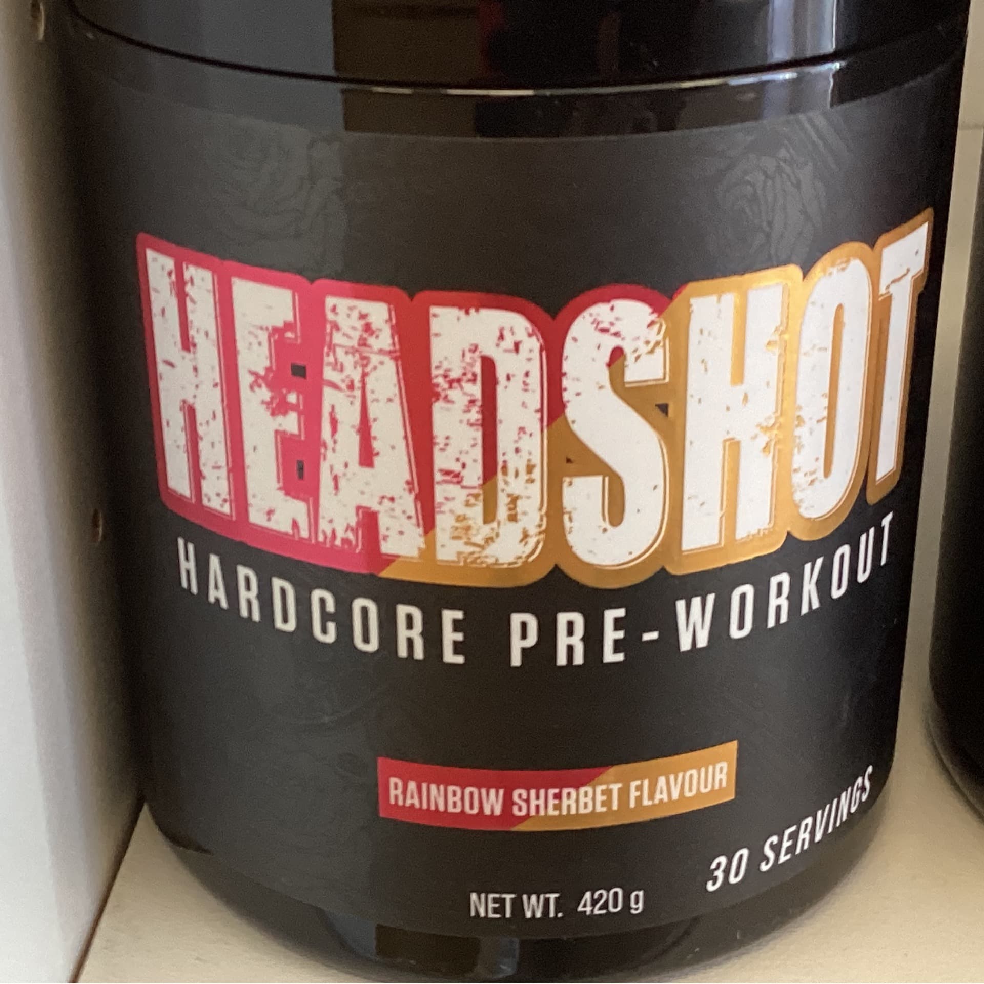 Headshot Hardcore Pre-Workout - Rainbow Sherbet