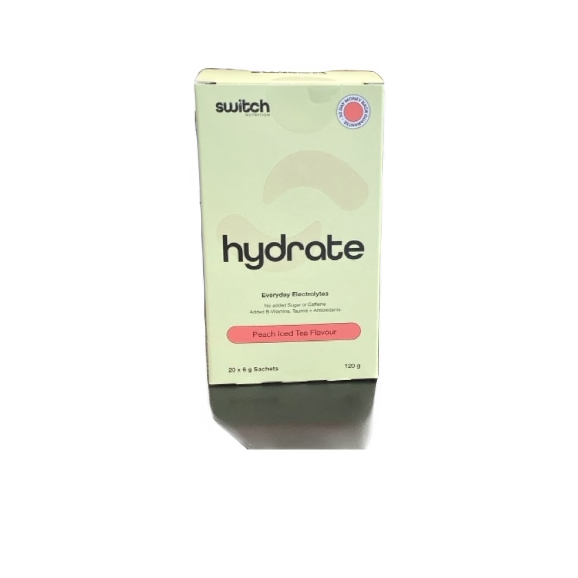 Switch Hydrate Peach Iced Tea 20 sachet box