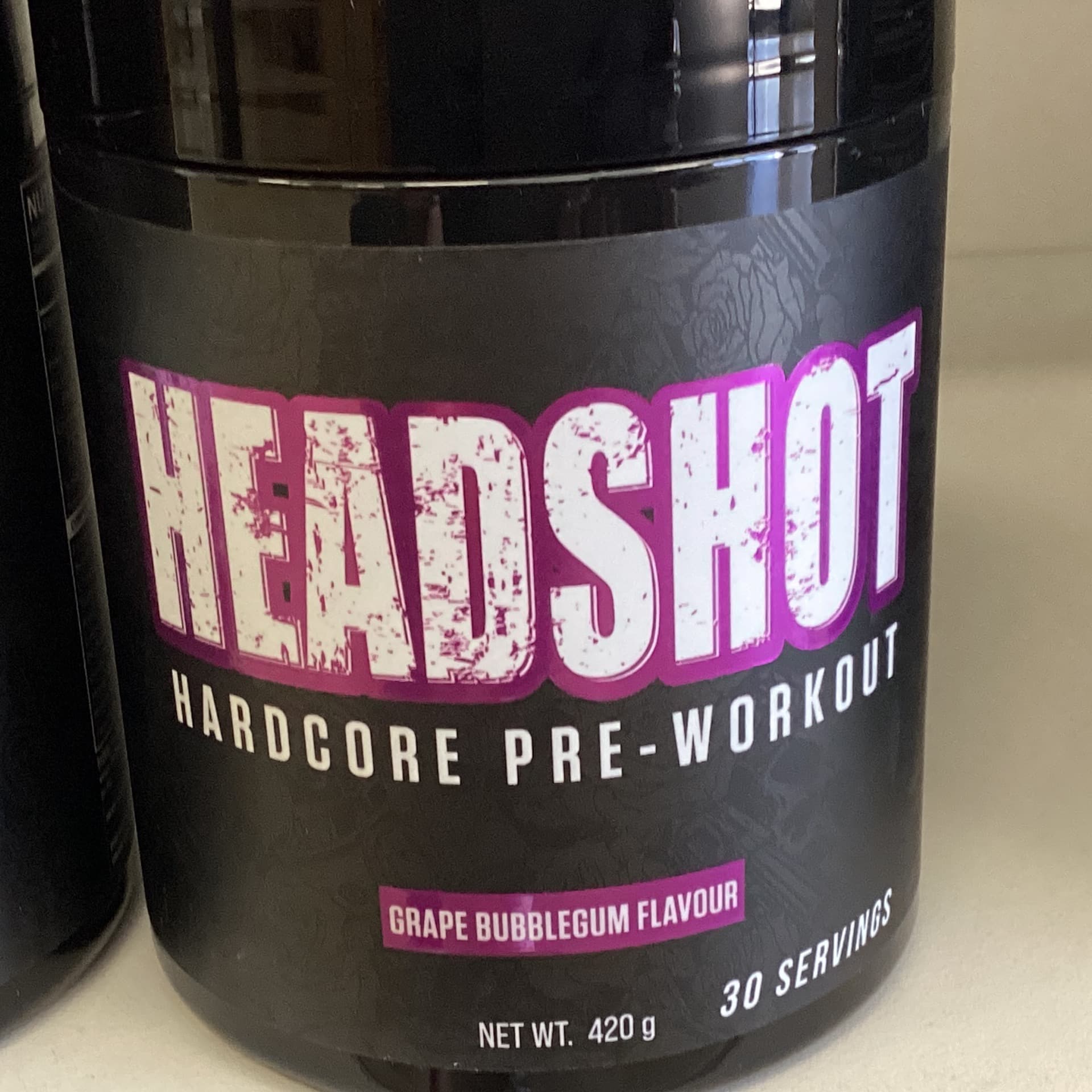 Headshot Hardcore Pre-workout Grape Bubblegum