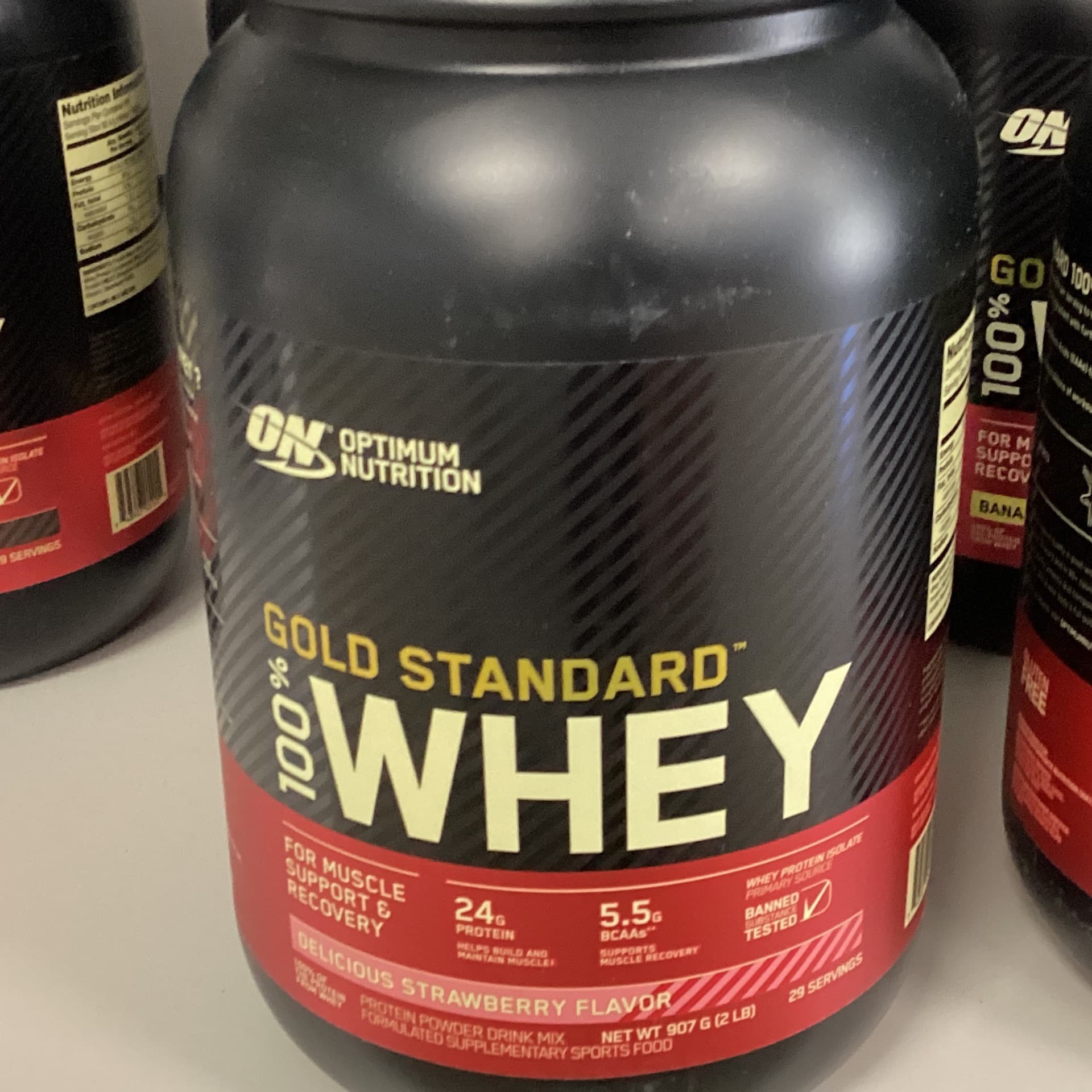 ON Gold Std 100% Whey 907g Strawberry